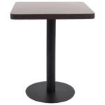 vidaXL Bistro stolík tmavohnedý 60x60 cm MDF – Obrázok 2