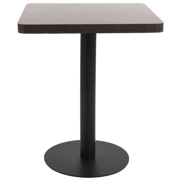 vidaXL Bistro stolík tmavohnedý 60x60 cm MDF – Obrázok 2