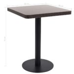 vidaXL Bistro stolík tmavohnedý 60x60 cm MDF – Obrázok 6