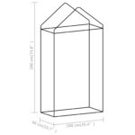 vidaXL Skleník s oceľovým rámom 1x0,5x1,9 m 0,5 m² – Obrázok 11