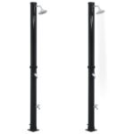 vidaXL Solárna sprcha čierna 220 cm 20 l – Obrázok 3