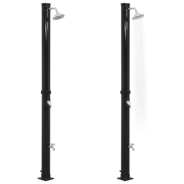 vidaXL Solárna sprcha čierna 220 cm 20 l – Obrázok 3