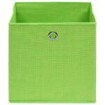 vidaXL Úložné boxy 10 ks, zelené 32x32x32 cm, látka – Obrázok 4