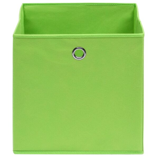 vidaXL Úložné boxy 10 ks, zelené 32x32x32 cm, látka – Obrázok 4