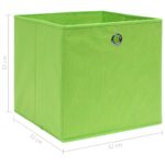 vidaXL Úložné boxy 10 ks, zelené 32x32x32 cm, látka – Obrázok 5
