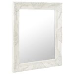 vidaXL Nástenné zrkadlo v barokovom štýle 50x60 cm biele – Obrázok 2