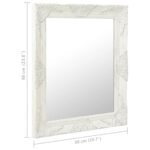 vidaXL Nástenné zrkadlo v barokovom štýle 50x60 cm biele – Obrázok 6