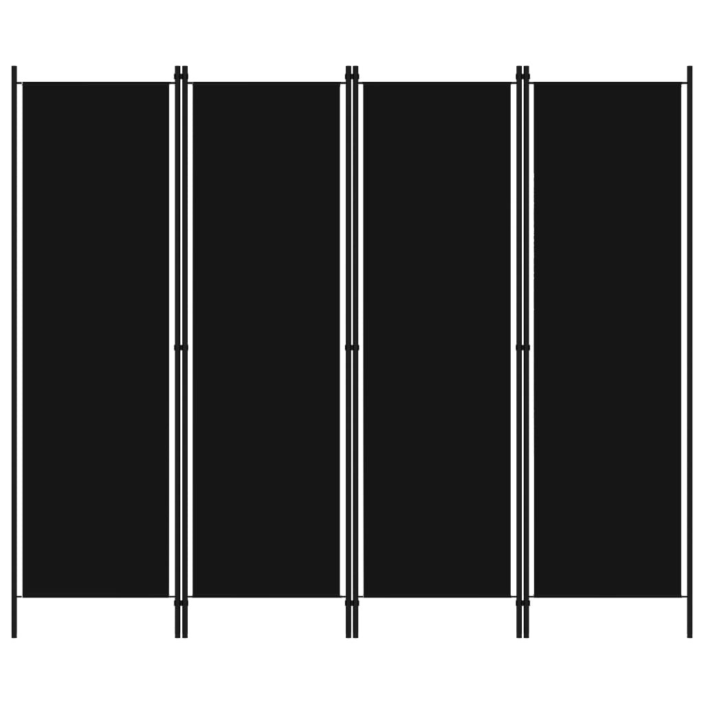 VXL8720286022689_a_en_hd_1.jpg vidaXL 4-panelový paraván čierny 200x180 cm – Obrázok 1