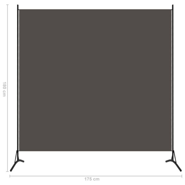 vidaXL 1-panelový paraván antracitový 175x180 cm – Obrázok 5