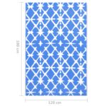 vidaXL Vonkajší koberec ARAKIL modro-biely 120x180 cm PP – Obrázok 7