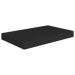 vidaXL Plávajúca nástenná polica, čierna 40x23x3,8 cm, MDF – Obrázok 2