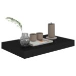 vidaXL Plávajúca nástenná polica, čierna 40x23x3,8 cm, MDF – Obrázok 3