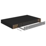 vidaXL Plávajúca nástenná polica, čierna 40x23x3,8 cm, MDF – Obrázok 6