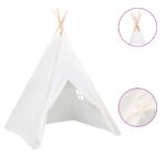 vidaXL Detský stan típí s taškou biely 120x120x150 cm polyesterový – Obrázok 2