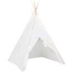 vidaXL Detský stan típí s taškou biely 120x120x150 cm polyesterový – Obrázok 3