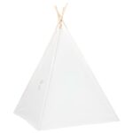 vidaXL Detský stan típí s taškou biely 120x120x150 cm polyesterový – Obrázok 4