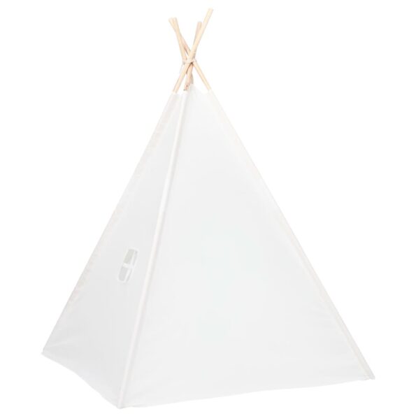 vidaXL Detský stan típí s taškou biely 120x120x150 cm polyesterový – Obrázok 4