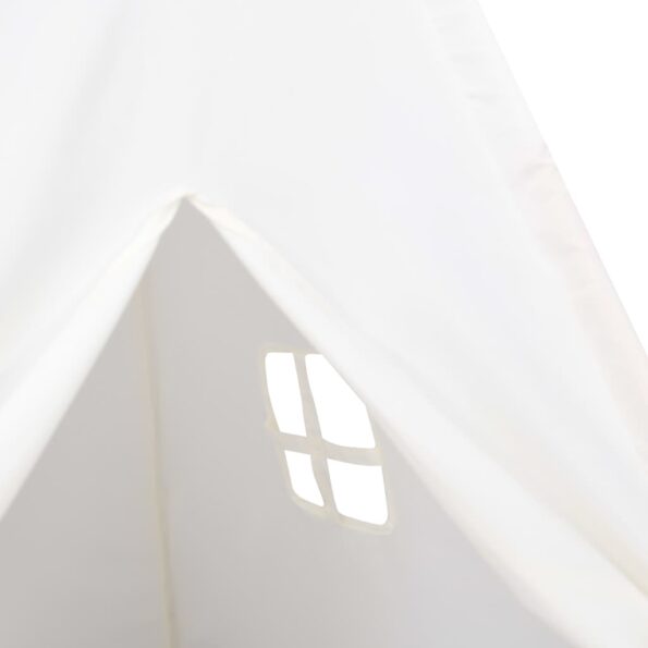 vidaXL Detský stan típí s taškou biely 120x120x150 cm polyesterový – Obrázok 6