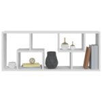 vidaXL Nástenná polica, biela 36x16x90 cm, kompozitné drevo – Obrázok 7