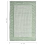 vidaXL Vonkajší koberec ARAKIL Zelená 120x180 cm PP – Obrázok 6