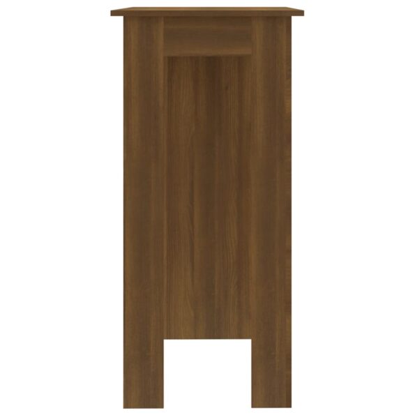 vidaXL Barový stôl+polica, hnedý dub 102x50x103,5 cm, kompozitné drevo – Obrázok 6