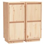 vidaXL Komody 2 ks 31,5x34x75 cm, borovicový masív – Obrázok 2