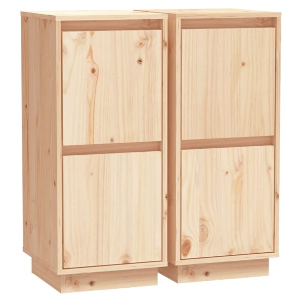 vidaXL Komody 2 ks 31,5x34x75 cm, borovicový masív – Obrázok 2