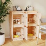 vidaXL Komody 2 ks 31,5x34x75 cm, borovicový masív – Obrázok 3