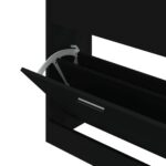 vidaXL Botník čierny 63x24x81 cm spracované drevo – Obrázok 6