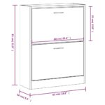 vidaXL Botník čierny 63x24x81 cm spracované drevo – Obrázok 8