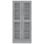 vidaXL Vitrína sivý dub sonoma 82,5x30,5x185 cm spracované drevo – Obrázok 3