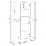 vidaXL Vitrína sivý dub sonoma 82,5x30,5x185 cm spracované drevo – Obrázok 8