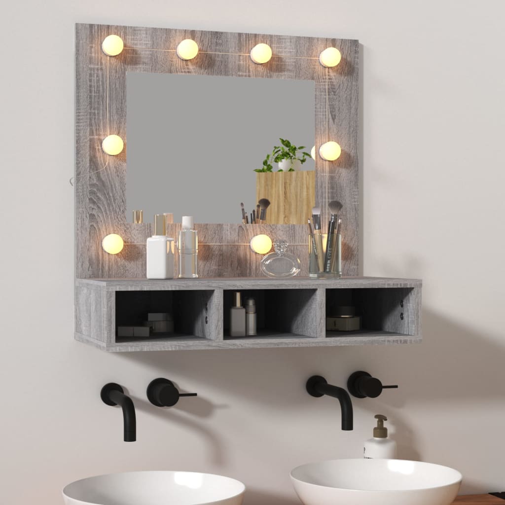 VXL8720287087359_m_en_hd_1.jpg vidaXL Zrkadlová skrinka s LED sivá sonoma 60x31,5x62 cm – Obrázok 1