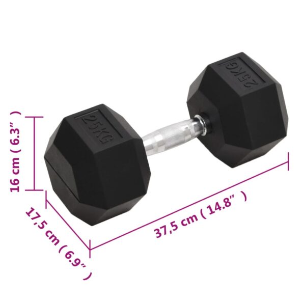 vidaXL Jednoručná činka 25 kg liatina – Obrázok 7
