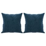 vidaXL Dekoratívne vankúše 2 ks modré 40x40 cm zamat – Obrázok 2