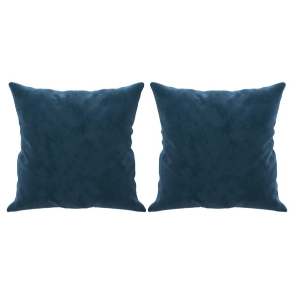 vidaXL Dekoratívne vankúše 2 ks modré 40x40 cm zamat – Obrázok 2