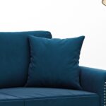 vidaXL Dekoratívne vankúše 2 ks modré 40x40 cm zamat – Obrázok 5