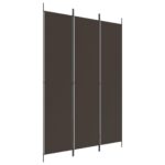 vidaXL 3-panelový paraván hnedý 150x220 cm látka – Obrázok 2