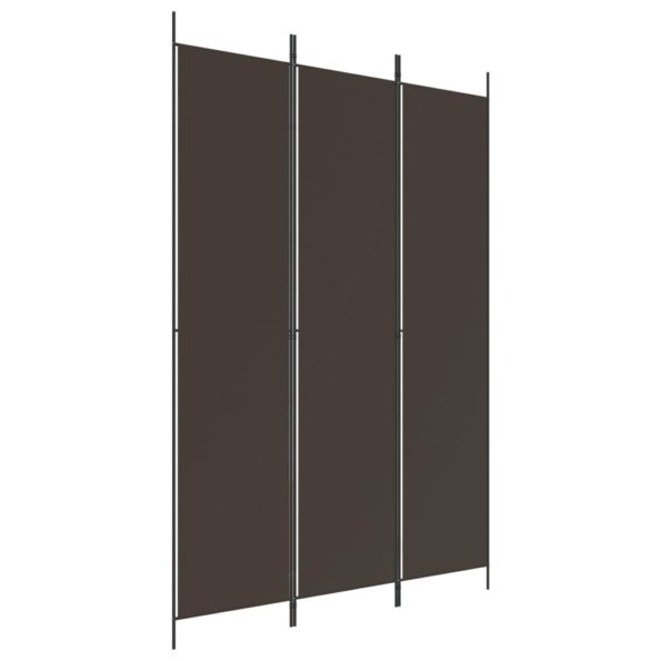 vidaXL 3-panelový paraván hnedý 150x220 cm látka – Obrázok 2