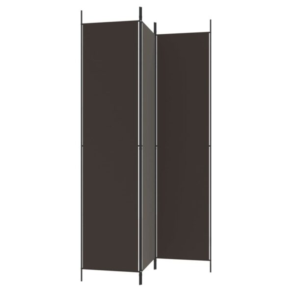 vidaXL 3-panelový paraván hnedý 150x220 cm látka – Obrázok 4