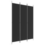 vidaXL 3-panelový paraván čierny 150x220 cm látkový – Obrázok 2