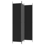 vidaXL 3-panelový paraván čierny 150x220 cm látkový – Obrázok 5