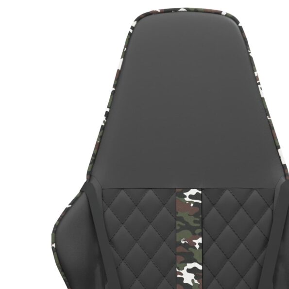 vidaXL Herná stolička čierna a maskáčová umelá koža – Obrázok 11