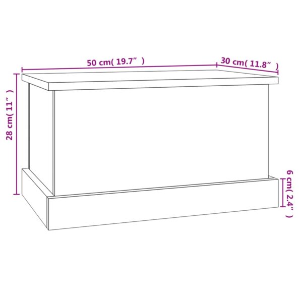 vidaXL Úložný box sivý sonoma 50x30x28 cm spracované drevo – Obrázok 10