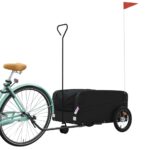 vidaXL Vozík za bicykel, čierny 45 kg, železo – Obrázok 3