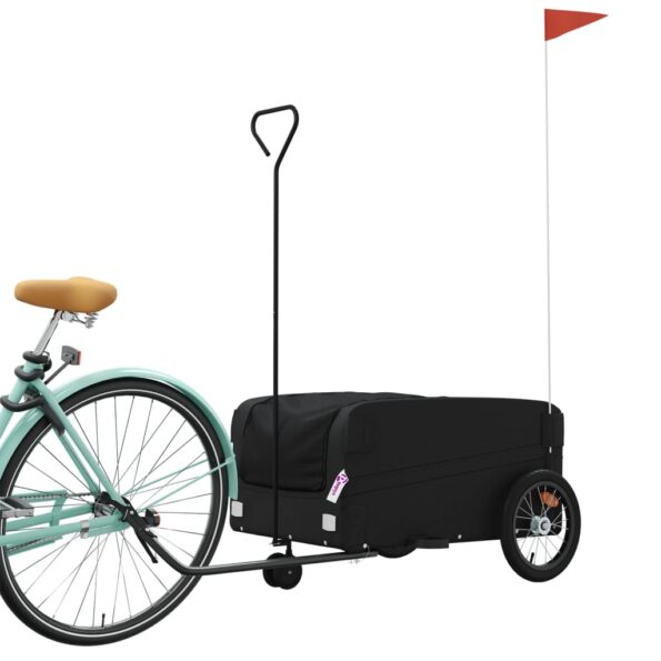 vidaXL Vozík za bicykel, čierny 45 kg, železo – Obrázok 3