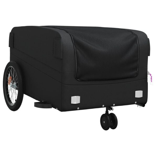 vidaXL Vozík za bicykel, čierny 45 kg, železo – Obrázok 4