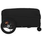 vidaXL Vozík za bicykel, čierny 45 kg, železo – Obrázok 7