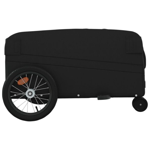 vidaXL Vozík za bicykel, čierny 45 kg, železo – Obrázok 7