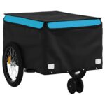 vidaXL Vozík za bicykel, čierno modrý 30 kg, železo – Obrázok 4